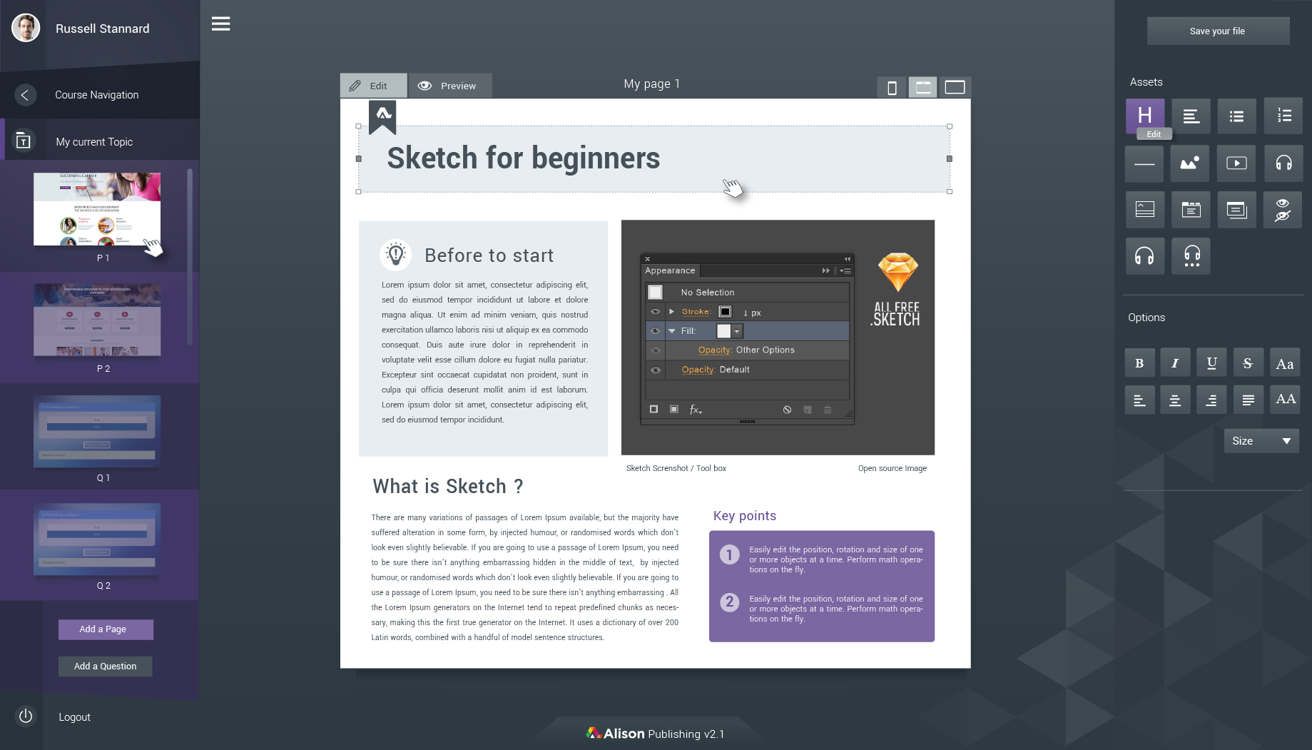 Alison Publishing App