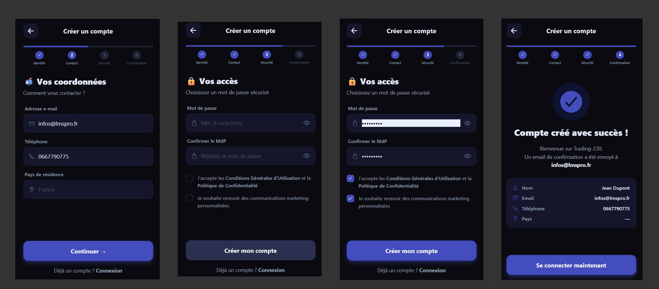 02 - Trading 230 App UX Scenary 2