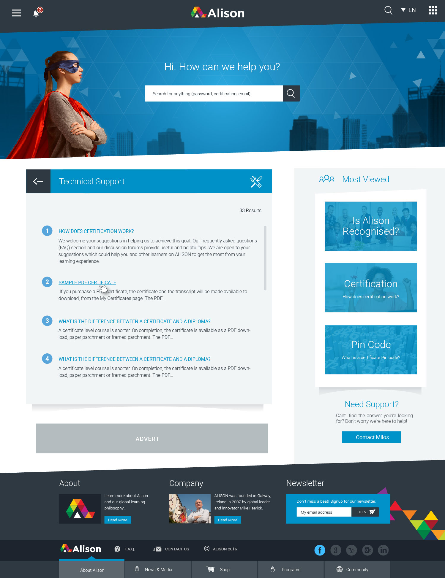 03 - FAQ Page